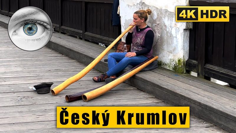 Český Krumlov walking tour 4k 🇨🇿 Czech Republic HDR ASMR