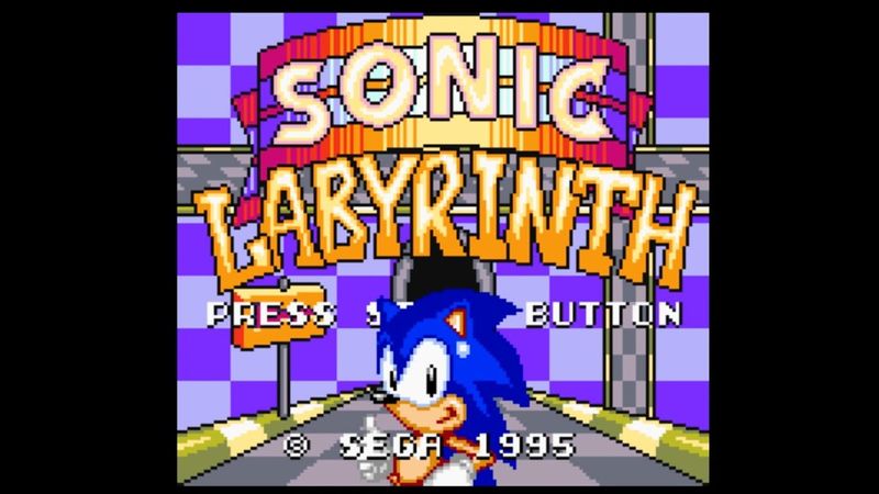 Sonic Labyrinth Title Screen (GameGear)
