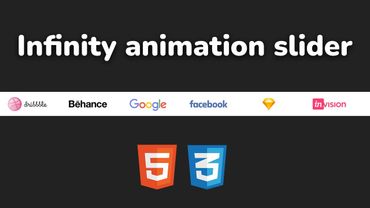 Infinity animation slider using HTML & CSS || Как сделать анимированный бесконечный слайдер CSS