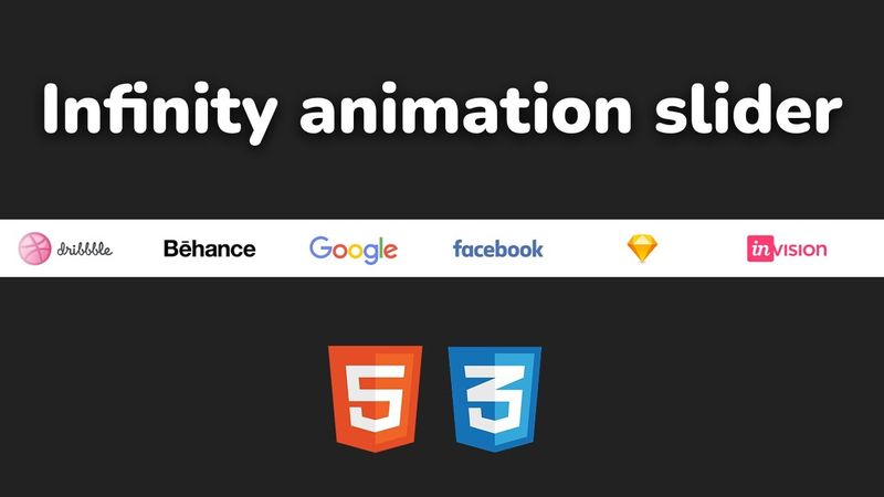 Infinity animation slider using HTML & CSS || Как сделать анимированный бесконечный слайдер CSS