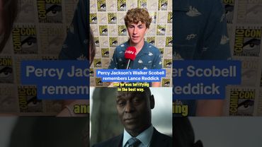 Walker Scobell remembers Lance Reddick on the set of Percy Jackson. #sdcc #percyjackson #ign #disney