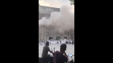 Roof of 600-year-old historic Chinese tower collapses