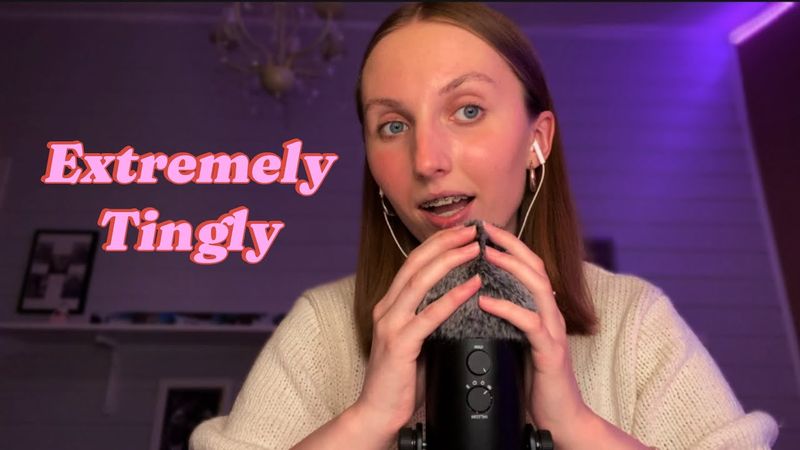 ASMR Mouth & Fluffy Mic Cover Sounds ONLY