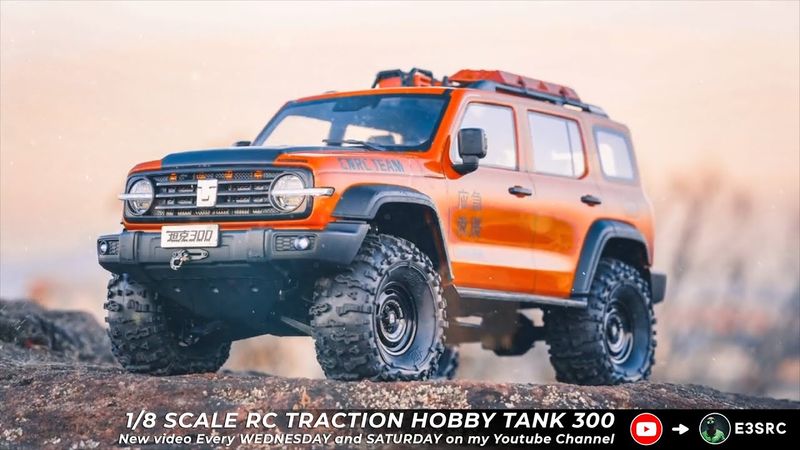 E3S-RC / Traction Hobby Tank 300 - Rc Crawler 4x4 Rc Car / Driving on Rock