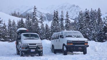 Freezing cold Winter Van Life / One Mountain after Another
