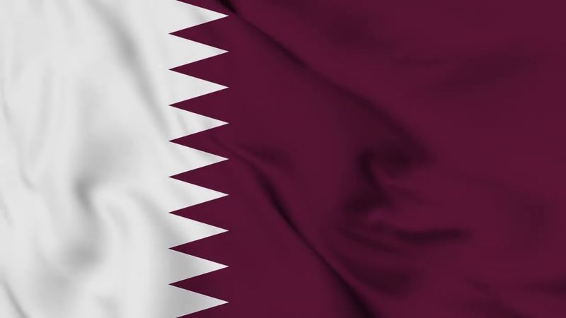 QATAR FLAG WAVING ANIMATION 3D flag animation/ FREE FOOTAGE/ Loop video