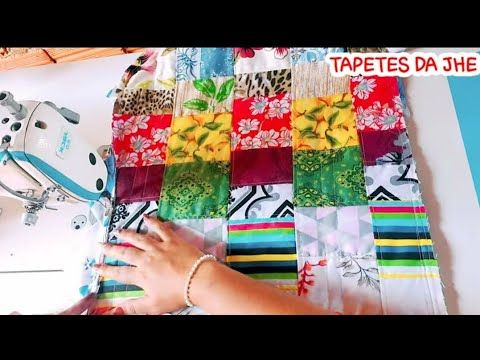 ACREDITE😱ASSIM É MAIS FACIL E RAPIDO🔴COMO FAZER UM TAPETE PASSADEIRA COM RETALHOS QUADRADRINHOS💥