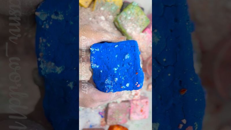 Pasted Blue Block #relax #crushingtime #oddlysatisfying #rainbowsoap #satisfying #crunchycrumbles