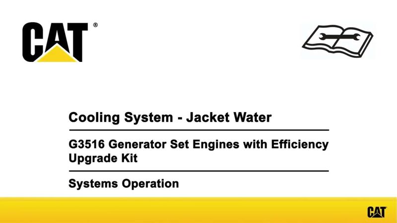 G3516 Generator Set Engines Cooling System   Gas Engine Jacket Water