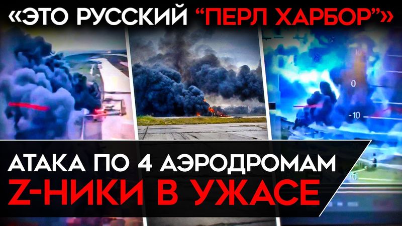 "ЧЕРНЫЙ ДЕНЬ РОССИЙСКОЙ АВИАЦИИ". СБУ АТАКОВАЛИ 4 АЭРОДРОМА РФ. Пропагандисты и солдаты в ужасе