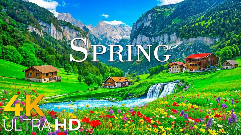 A Moment of Spring Life in Switzerland 🌷 Discover the Beauty of Swiss Countryside in 4K