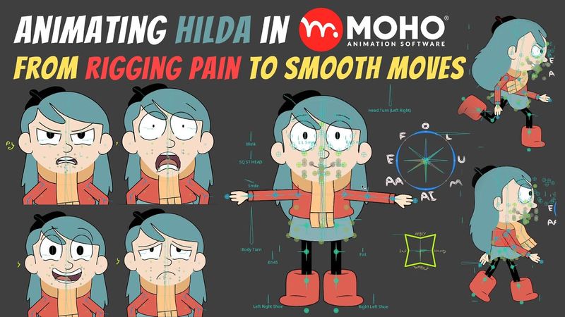 Animating Hilda in Moho: From Rigging Pain to Smooth Moves!