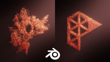 Particle Flow Logo Animation in Blender (Geometry Nodes Tutorial)