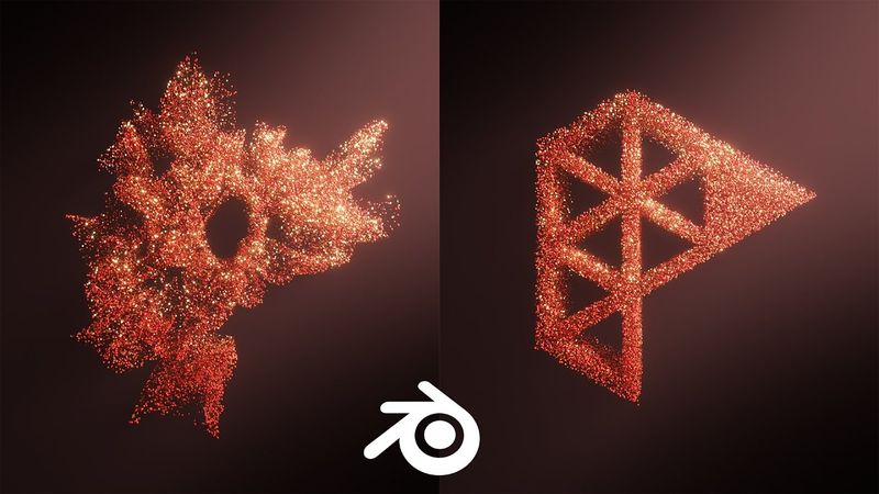 Particle Flow Logo Animation in Blender (Geometry Nodes Tutorial)