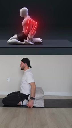 Это упражнение снимает нагрузку со спины после дня сидя 💆‍♂️ Много си...