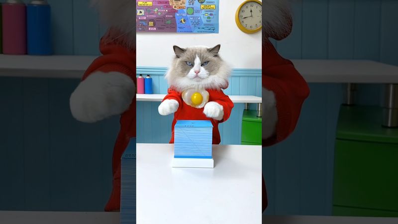 🐱Puff’s hilarious hack time! Who said being practical can’t be funny? #ThatLittlePuff #ComedyHack