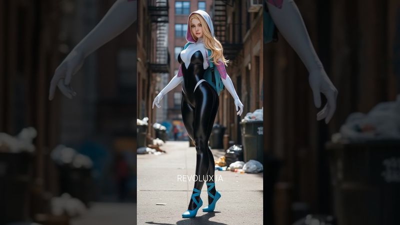 Spiderman characters Action Figures become reality with AI #feliciahardy #spidergwen #spiderwoman