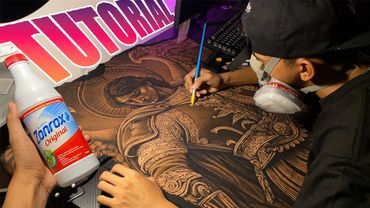 How to paint with Bleach (For Beginners)