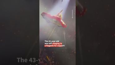 Flying car malfunctions at Beyonce concert in Texas | AFP #shorts