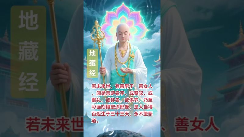 《地藏王本願經》常念此經，消災去難！#人生是一場修行 #修心修性 #有緣人 #地藏王本願經 #運勢 #正能量 #玄學 #命理 #經文 #消災去難