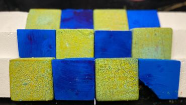 Sped Up- Dyed Blue and Lime pasted Blocks | #editsofasmrworld1197