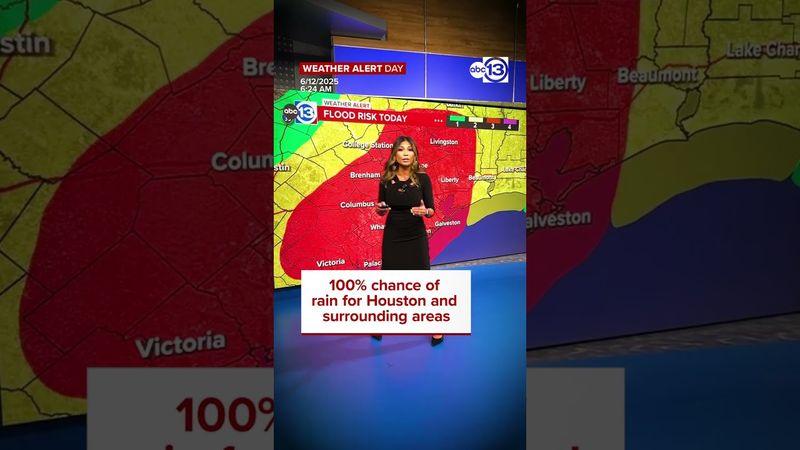 100% chance of rain for Houston and surrounding areas