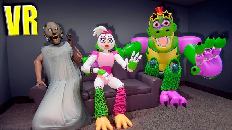 VR Giga Monty und Chica machten Granny ein Geschenk im Bonelab FNAF COOP Bonelab Mod