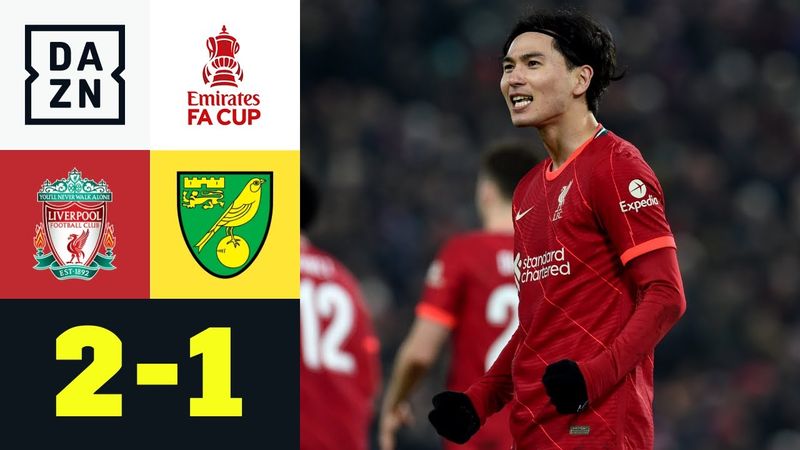 Minamino im Pokal weiterhin nicht zu stoppen: Liverpool - Norwich 2:1 | FA Cup | DAZN Highlights