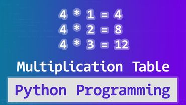 Python Program to Print Multiplication Table of a Number ( User Input )