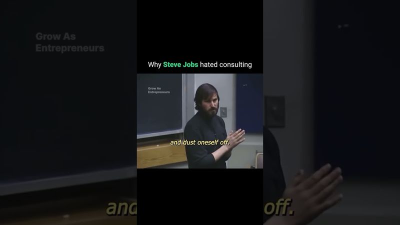 Why Steve Jobs Hated Consulting 👀