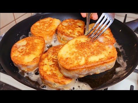 I don't throw away stale bread. The most delicious breakfast from an old loaf.