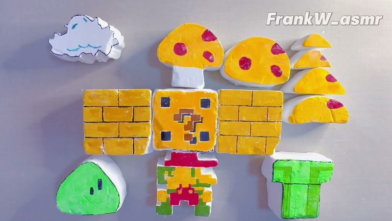 Hand-polished gym chalk, and here are the Super Mario-themed gym chalk blocks for everyone!