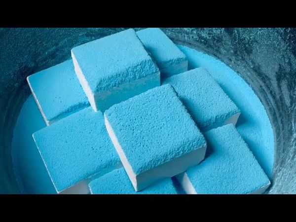 Fine Blue Powder on Fresh Chalk