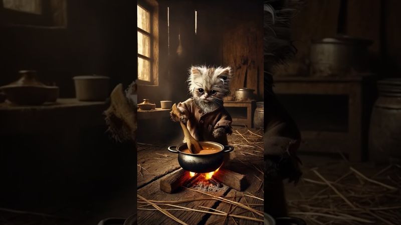 A Poor Farmer Cat’s Tough Life on the Farm 🐱💪 #catsong   #hailuoai #creativecontent