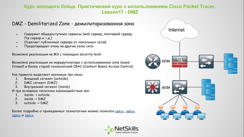 17.Видео уроки Cisco Packet Tracer. Курс молодого бойца. DMZ