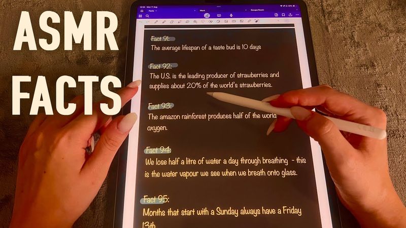 😴 ASMR - 📚 Slow Reading of facts [2] - close clicky whispers