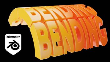 Text bending animation in Blender