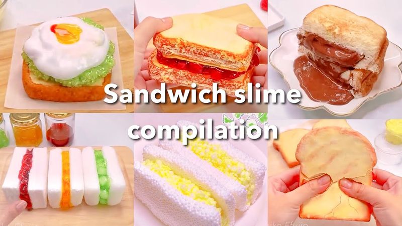 【ASMR】🥪サンドイッチスライムまとめ🥪【音フェチ】Sandwich slime compilation