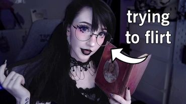ASMR ☾ Shy Goth Librarian tries to Flirt with You 👉🏻👈🏻 (is it working?)