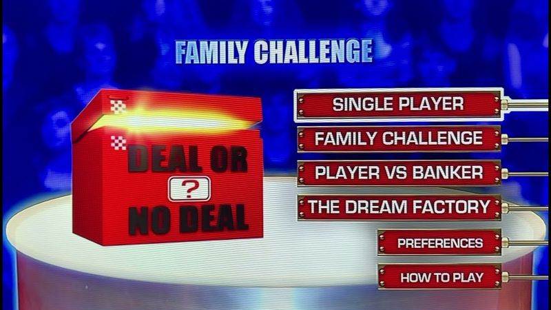 Deal Or No Deal Family Challenge DVD Game - (Main Menu)