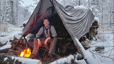 Camping in Snowstorm With No Tent, No Sleeping Bag