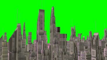 Green Screen City chroma key footage