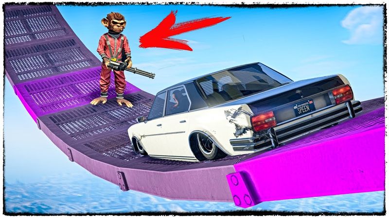 ЧТО?! ОБЕЗЬЯНА С МИНИГАНОМ РАССТРЕЛЯЛА МОЙ МЕРСЕДЕС ПОСРЕДИ ГОНКИ! GTA 5 ONLINE (ГТА 5 ГОНКИ)