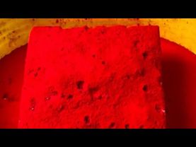 Bright Red Pigment on Chalk