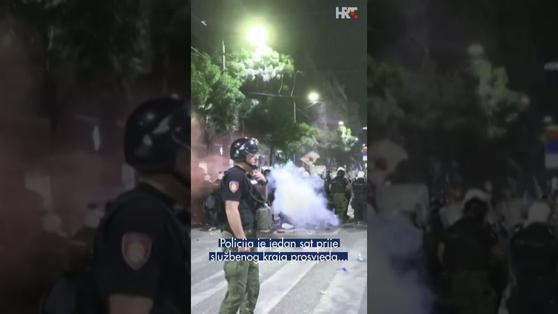 Sukob na prosvjedu u Beogradu