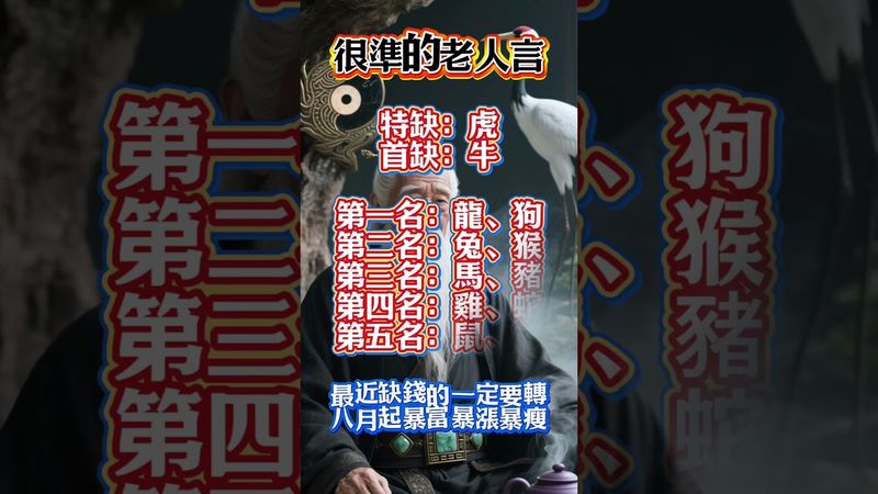 最近缺錢的一定要轉，從八月起暴富暴漲暴瘦！