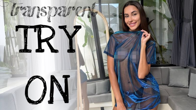 [4K] Transparent Fashion Trends Dresses in Black and Blue | 2025 Unboxing & Style Review