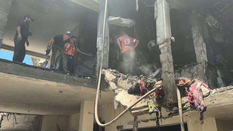 Aftermath of deadly airstrike in northern Gaza | AFP