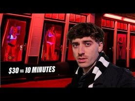 Walking Through Red Light District Amsterdam