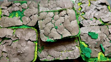 Crispy flaky emerald crunchy slabs 💚| Asmr | oddlysatisfying #1235